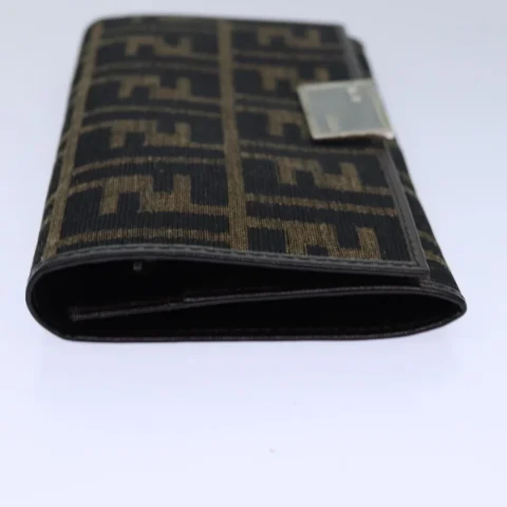 Fendi Vintage Pre-owned Canvas wallets Brown Dames