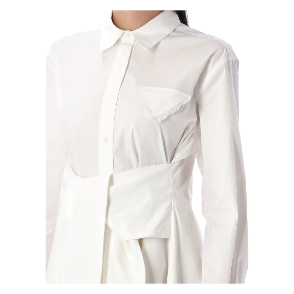 The Garment Witte Katoenen Mini Jurk met Riem White Dames