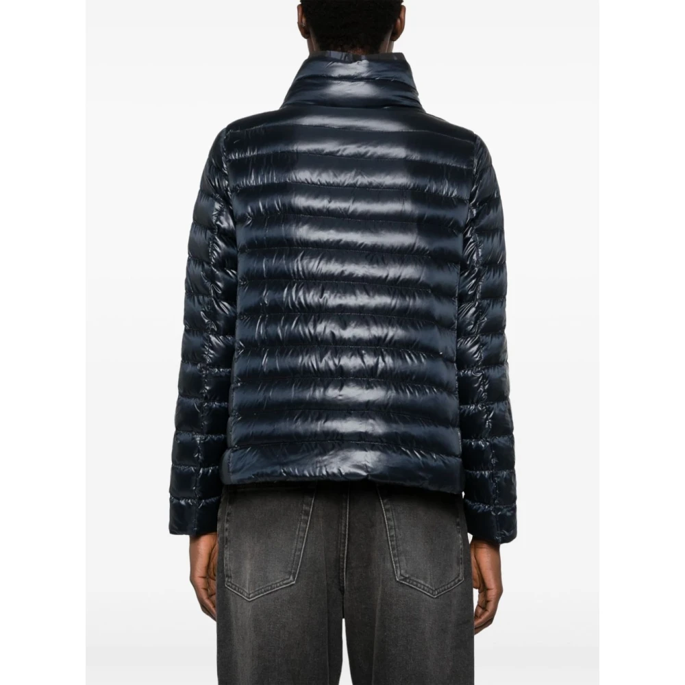 Herno Navy Blauwe Gewatteerde Jas Blue Dames
