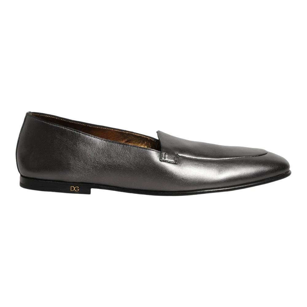 Dolce & Gabbana Men's Gray Loafers, 9 Uk, Loafers Casual Shoes