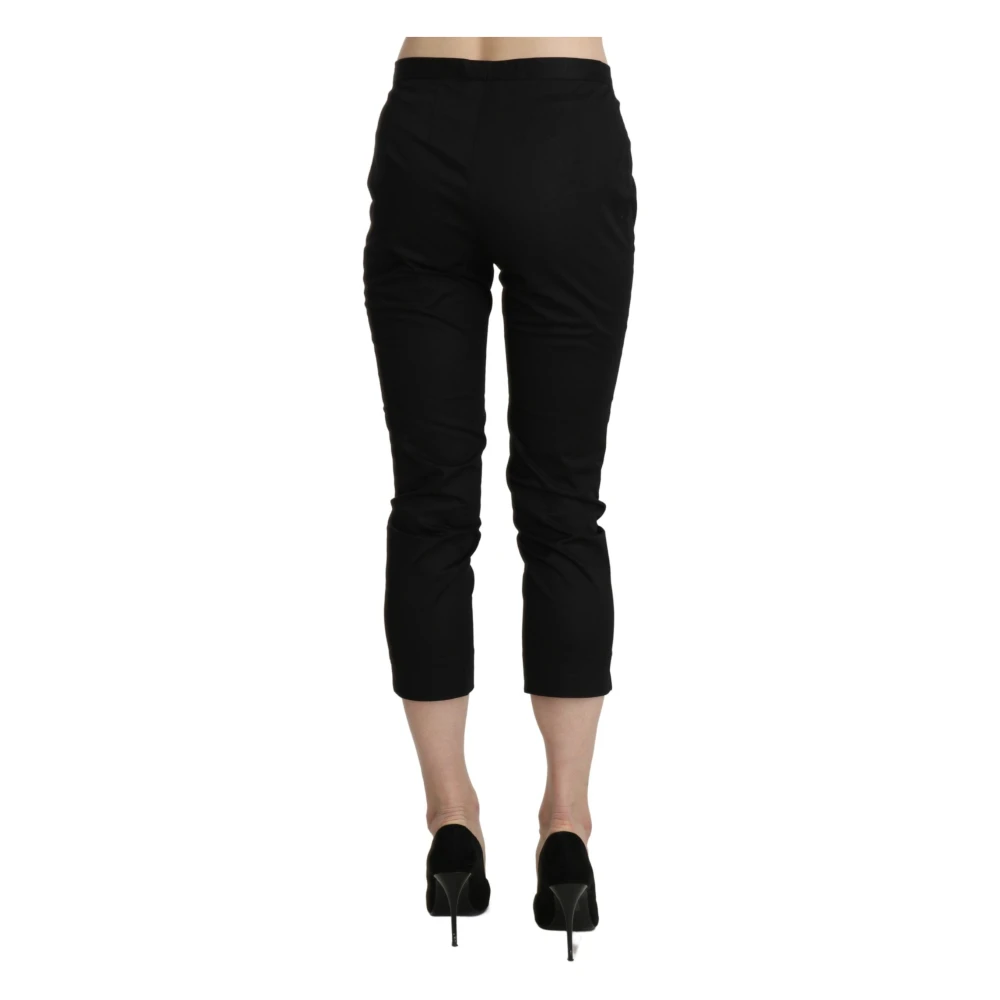 Bencivenga Elegante High Waist Skinny Cropped Pants Black Dames