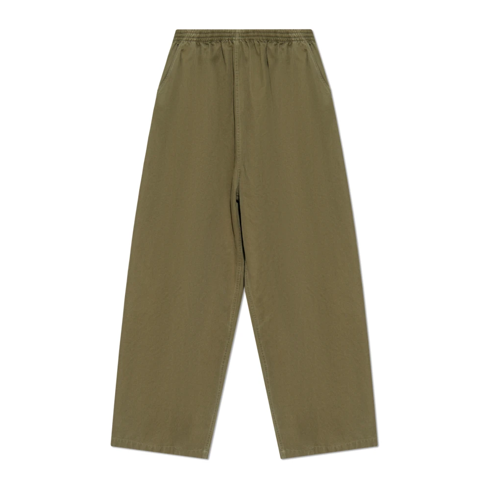 Balenciaga Loszittende katoenen broek Green Heren