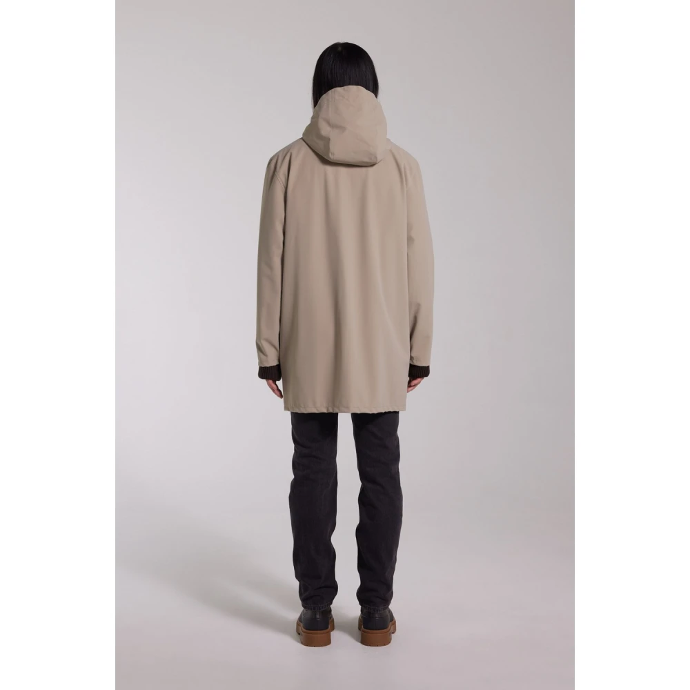 Stutterheim Lichtgewicht Waterdichte Regenjas met Rits Beige Heren