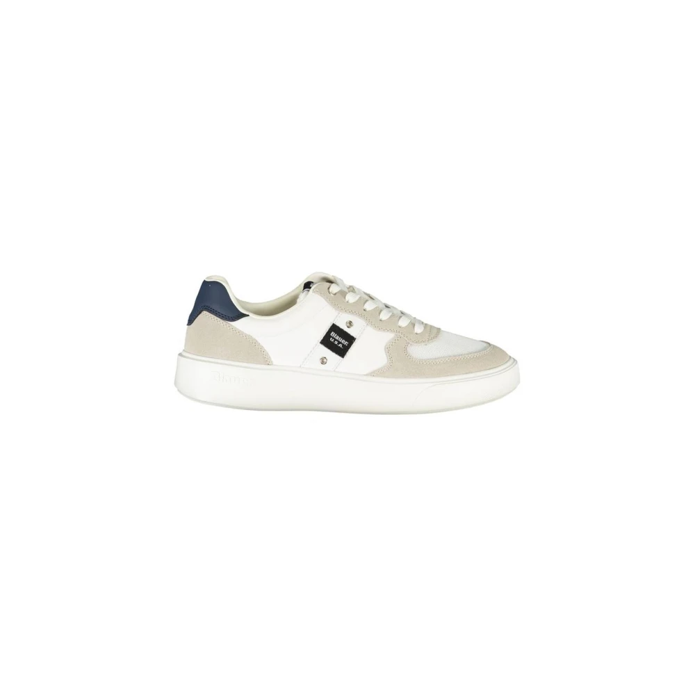 Blauer Men's White Sneakers, 6 Uk, Premium Streetwear Trainers