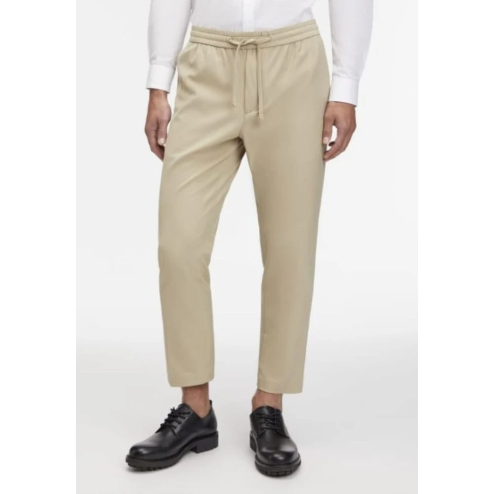 Calvin Klein Technische Twill Stretch Jogger Broek Beige Heren