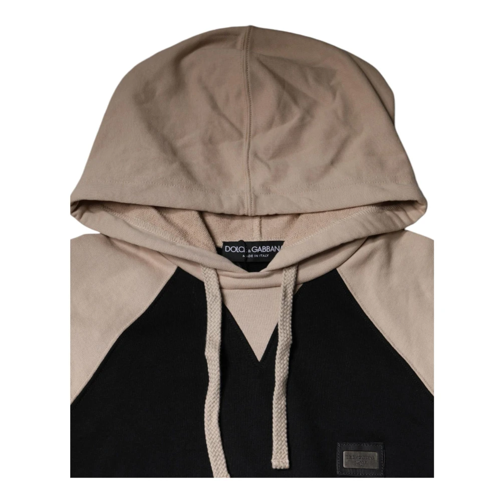 Dolce & Gabbana Hoodie met logoplaquette Black Heren