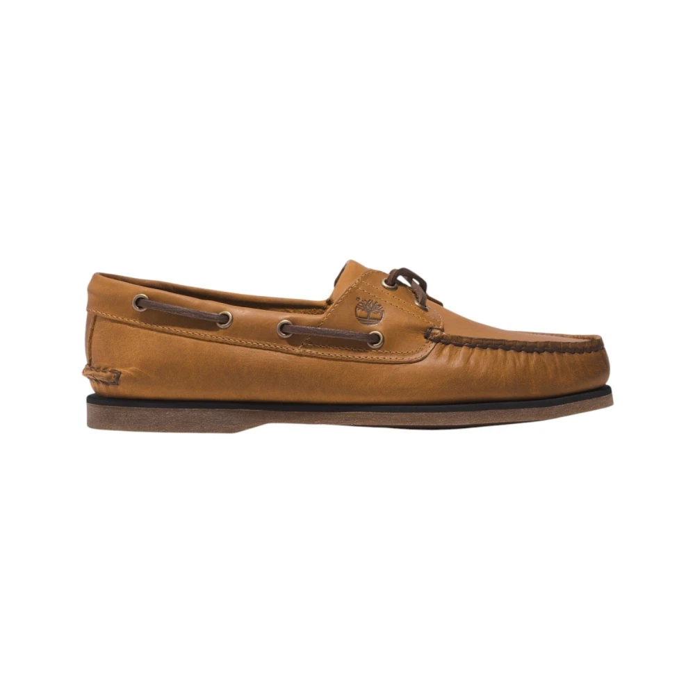 Timberland Men's Dark/Yellow Classic Boat Shoe Leather