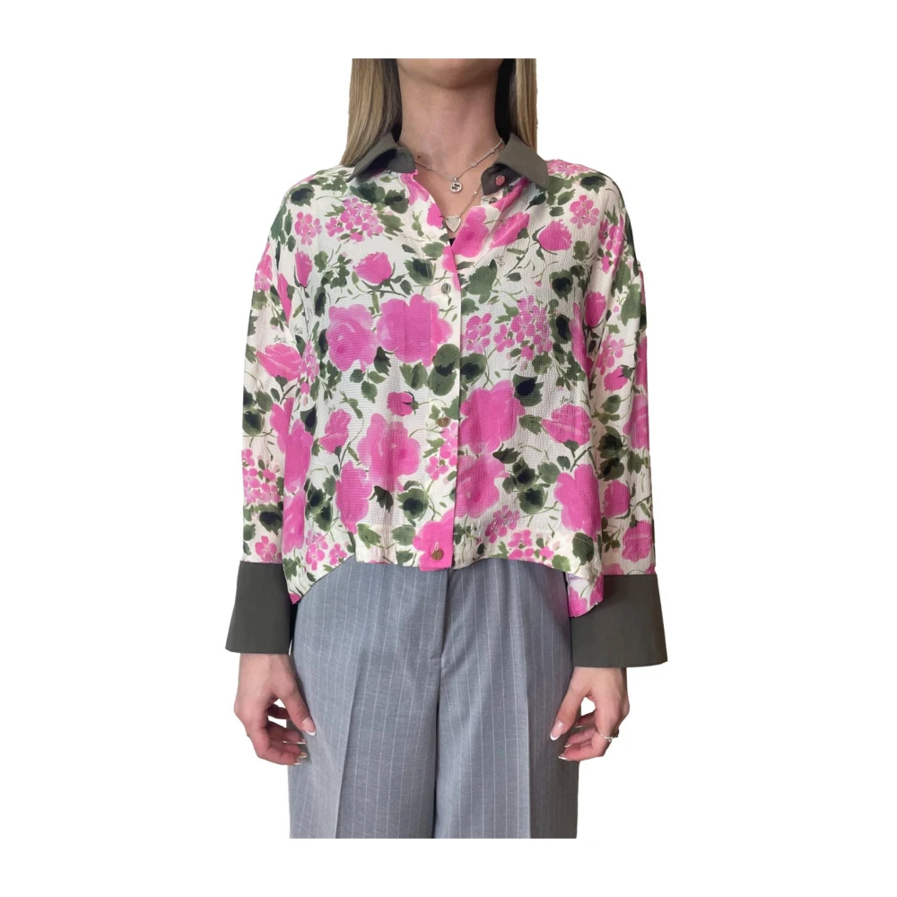 Liu Jo Vrouw Multicolor Overhemden Dames, Veelkleurig, S, Shirt Met Patroon En Knopen