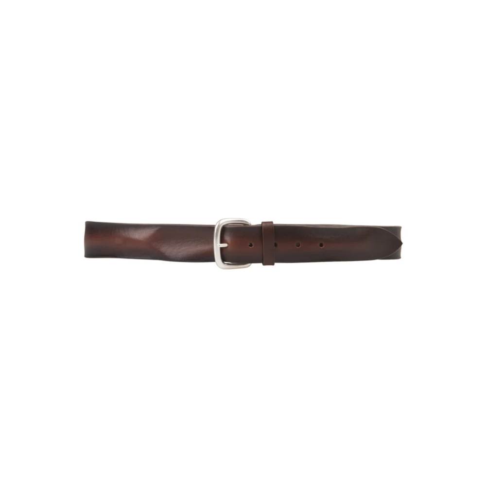 Orciani Bruin Bull Soft Leren Riem Brown Heren