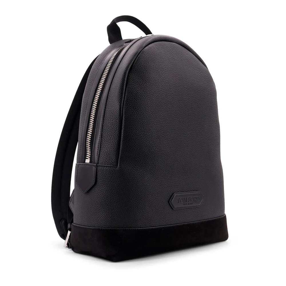 Tom Ford Sport Leren Rugzak met Suède Inzet Black Heren