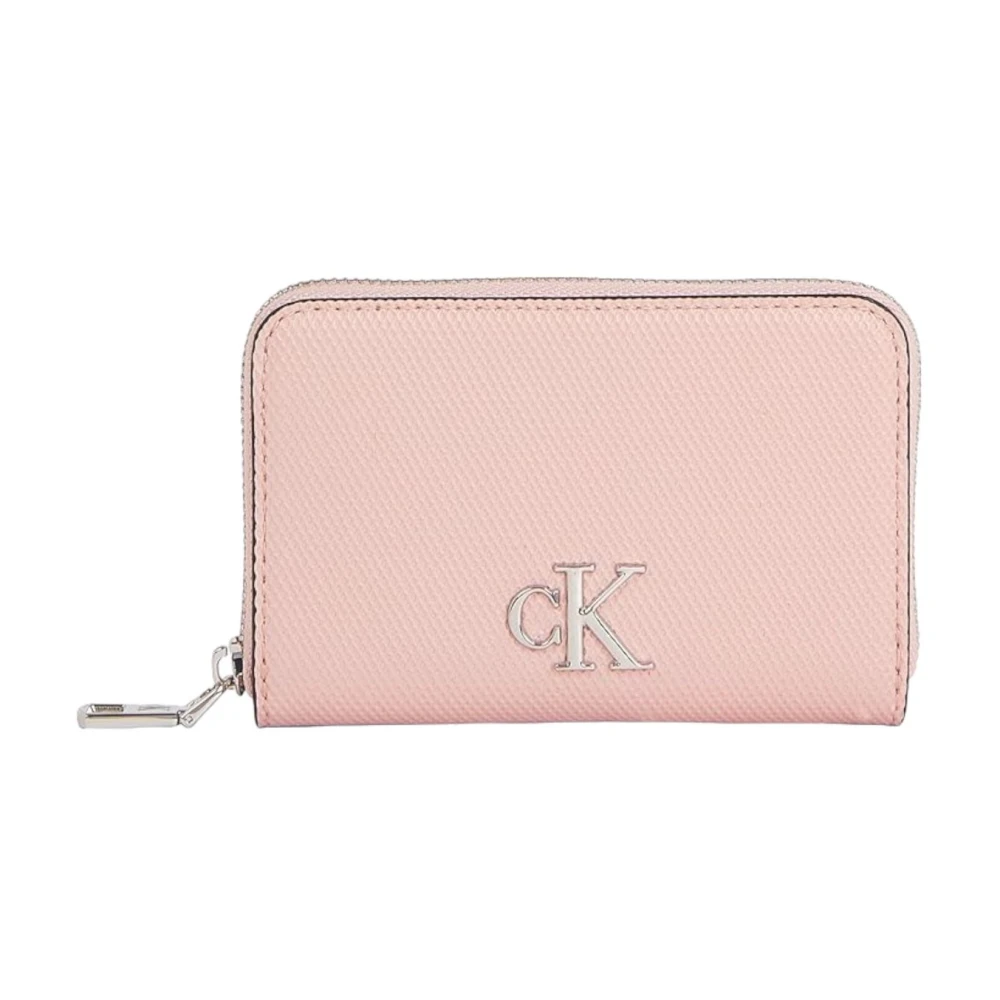 Calvin Klein Roze Monogram PU Leren Portemonnee Pink Dames