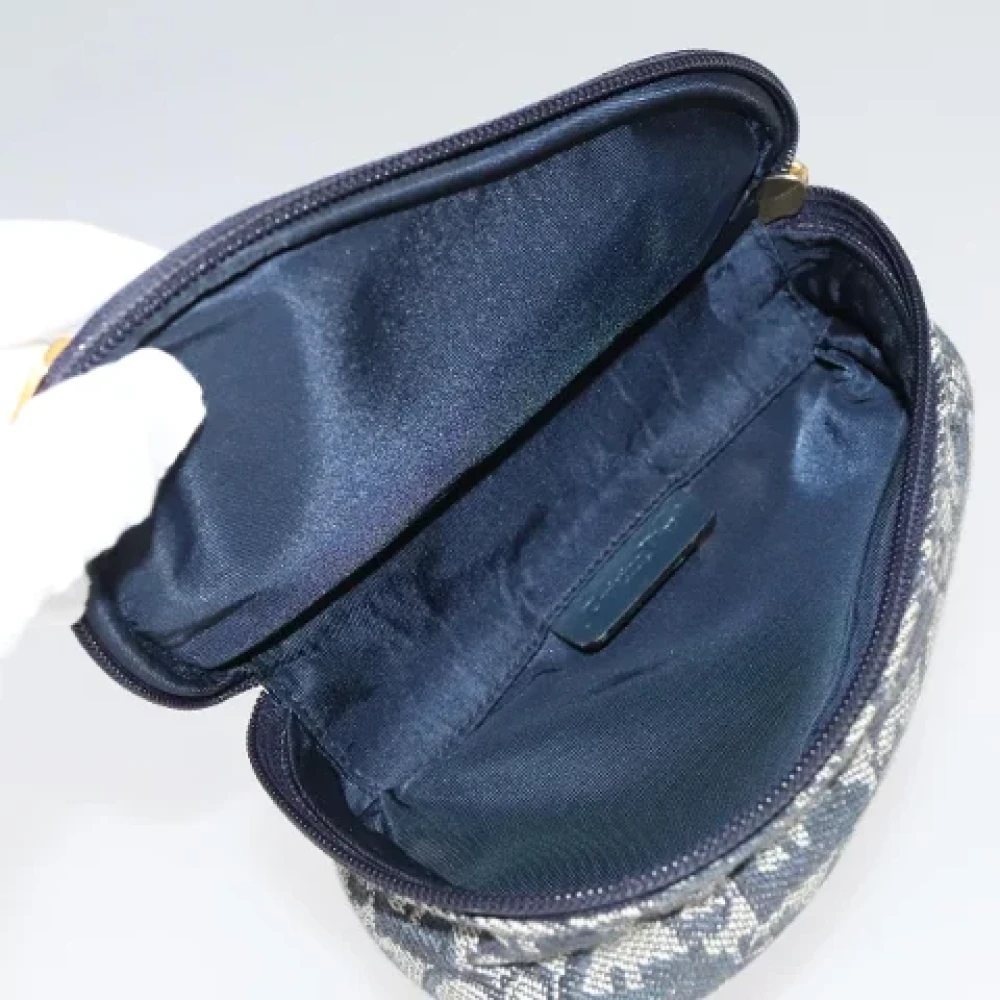 Dior Vintage Pre-owned Canvas clutches Black Dames
