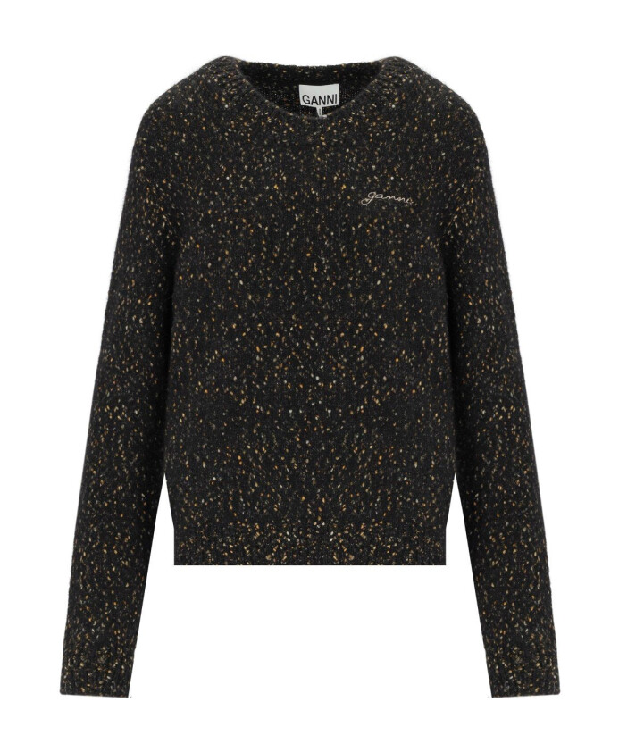 pull-a-col-rond-a-pois-melange-noir