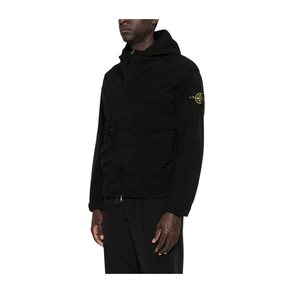 Stone Island Black Light Jacket - Male - Light Jackets - M - Jackets