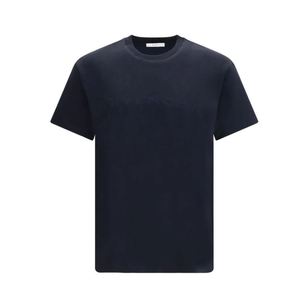Givenchy Blå Cotton Crew Neck T-Shirt