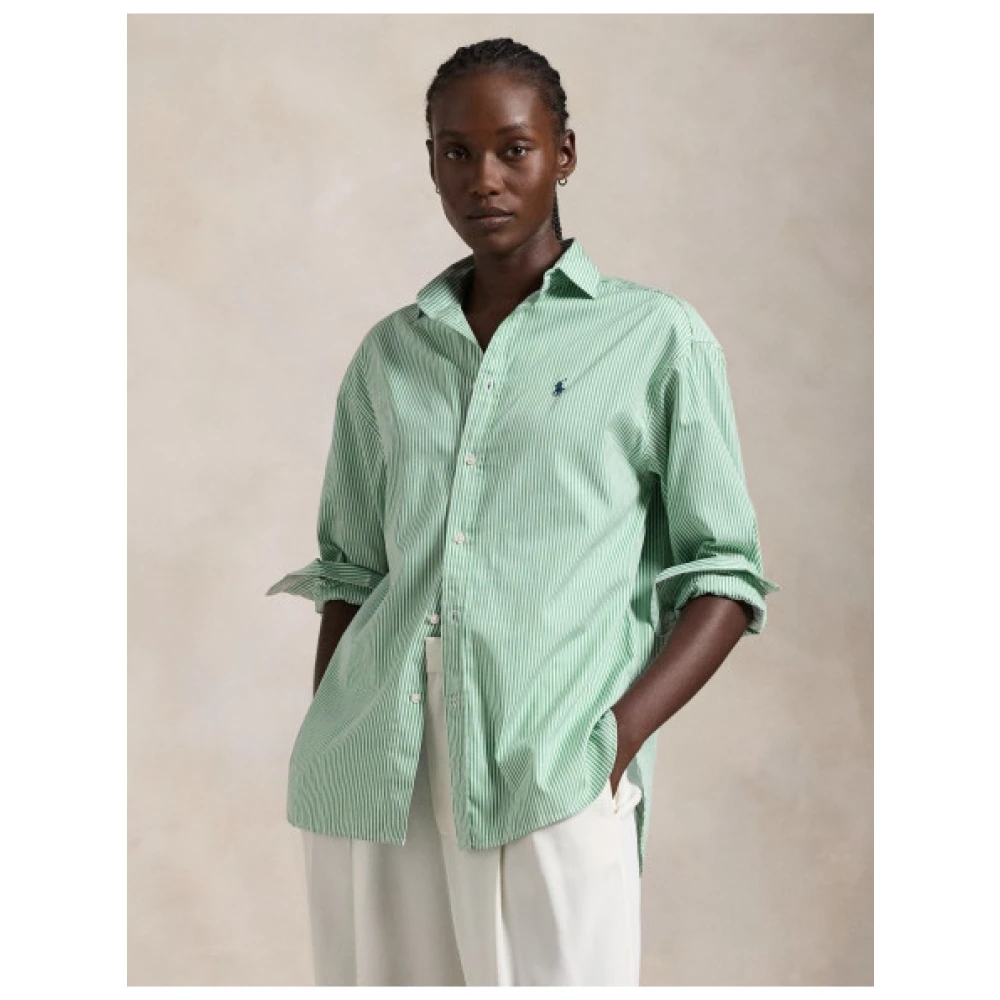 Polo Ralph Lauren Gestreept Casual Overhemd Green Dames