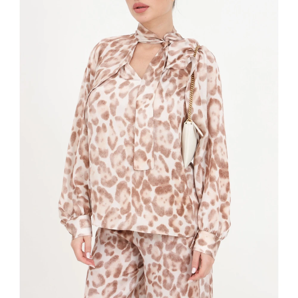 Simona Corsellini Animal Print Blouse Pink Dames