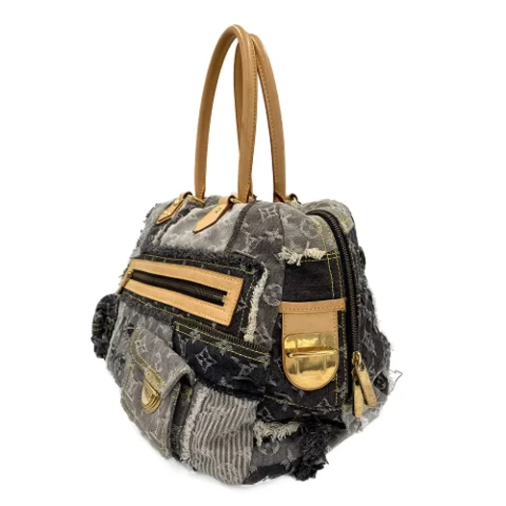 Louis Vuitton Vintage Pre-owned Denim louis-vuitton-bags Gray Dames