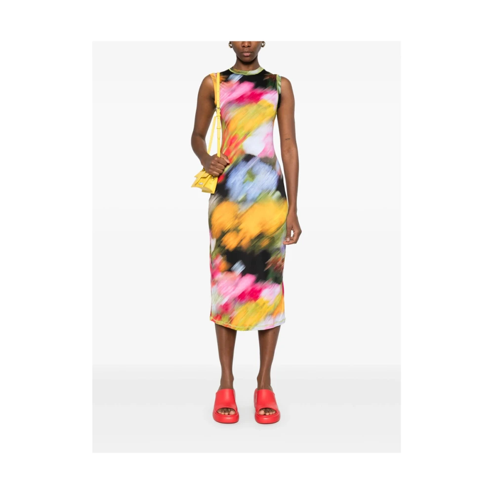 Stine Goya Sinaasappel Oranje Grafische Print Jurk Multicolor Dames