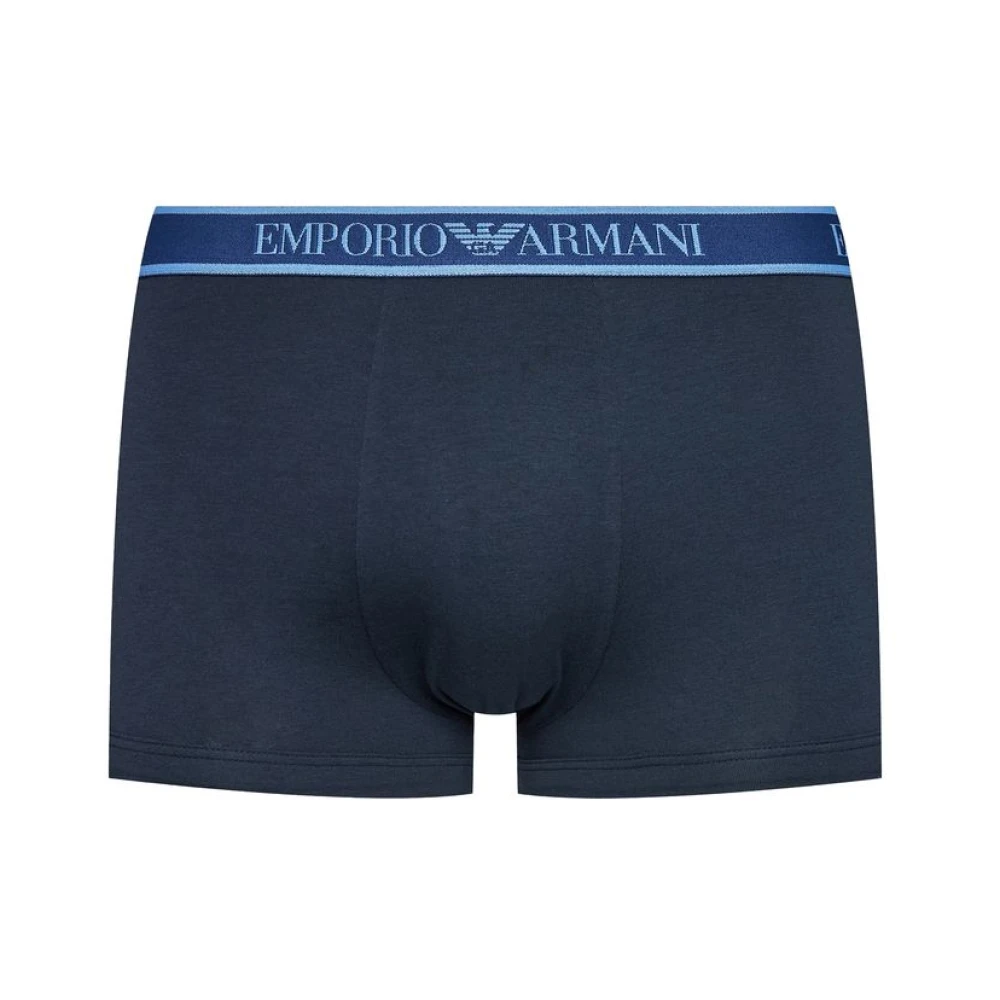 Emporio Armani Blauw Katoenen Ondergoed Collectie Herfst Winter Blue Heren