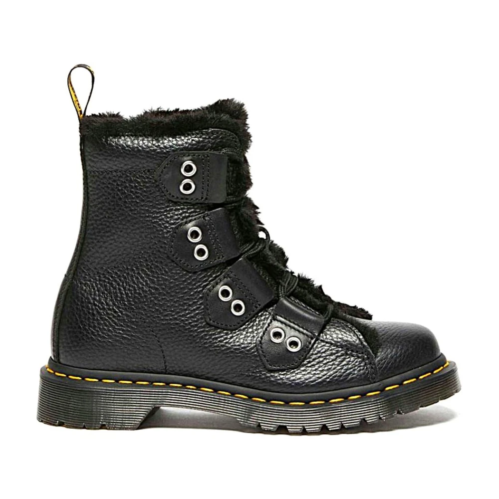 Dr. Martens Donna Nero Stivali In Pelle Classici Per Uomo E