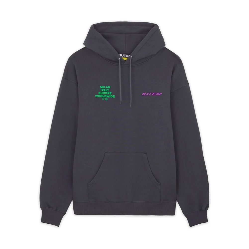 Iuter Cupido Hoodie Grijs Katoen Mannen Gray Heren