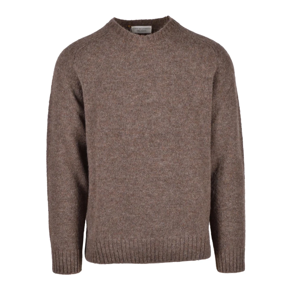 Filippo De Laurentiis Alpaca Wolmix Gebreide Trui Brown Heren