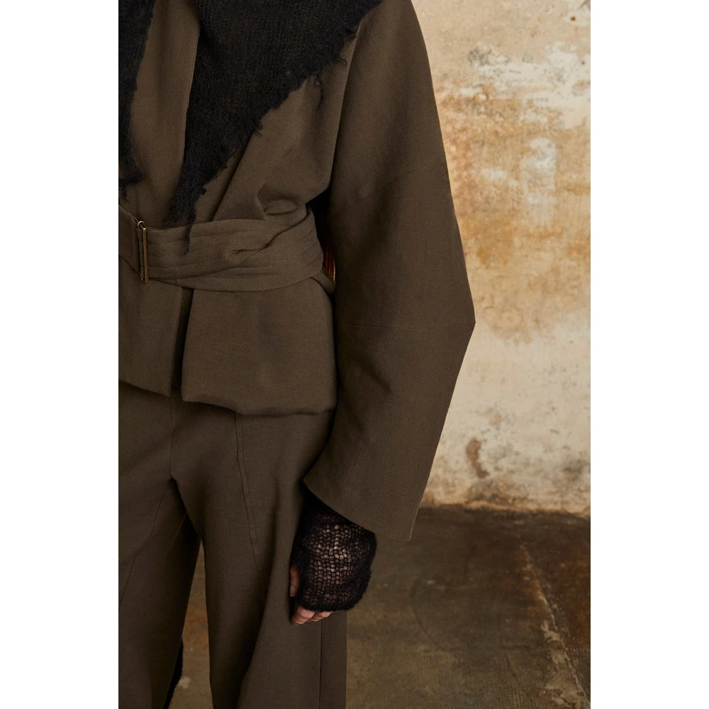 Cortana Onye zwart open gebreide bandana Black Dames