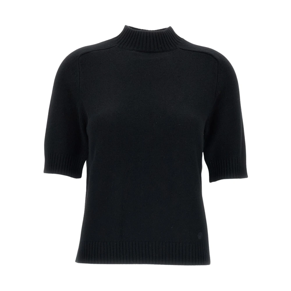 Loulou Studio Black Cashmere Knitwear, Female, Xs, Short-Sleeve Cashmere Crewneck Top
