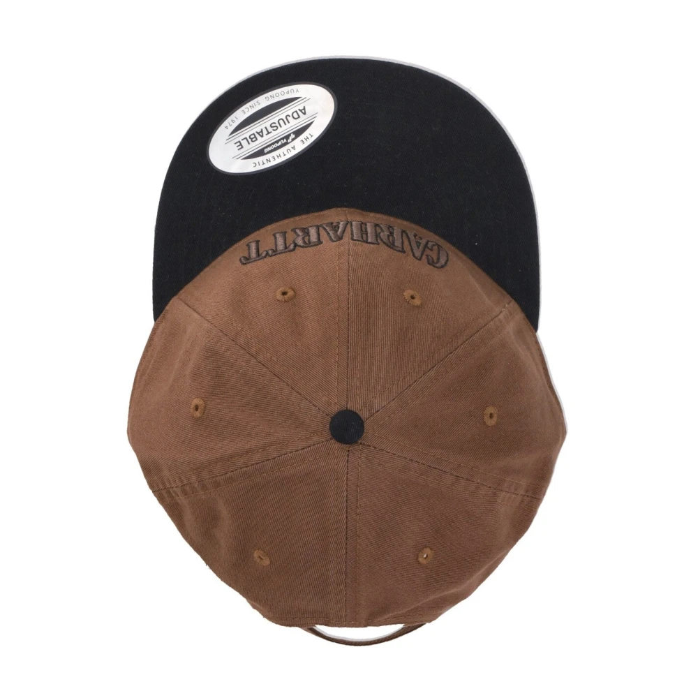 Carhartt WIP Bruin zwarte platte klep pet Brown Heren