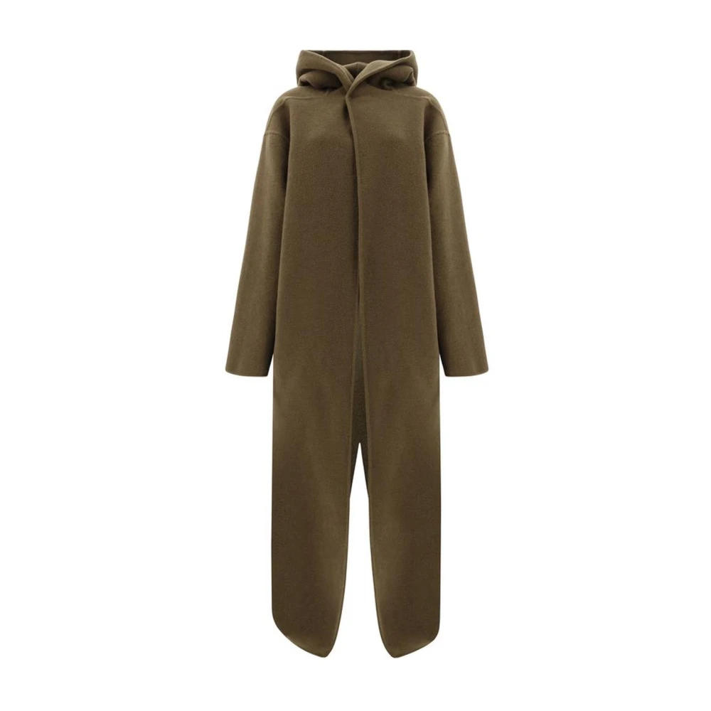 Rick Owens Monochrome Kasjmier Hoodiejas met Split Green Dames