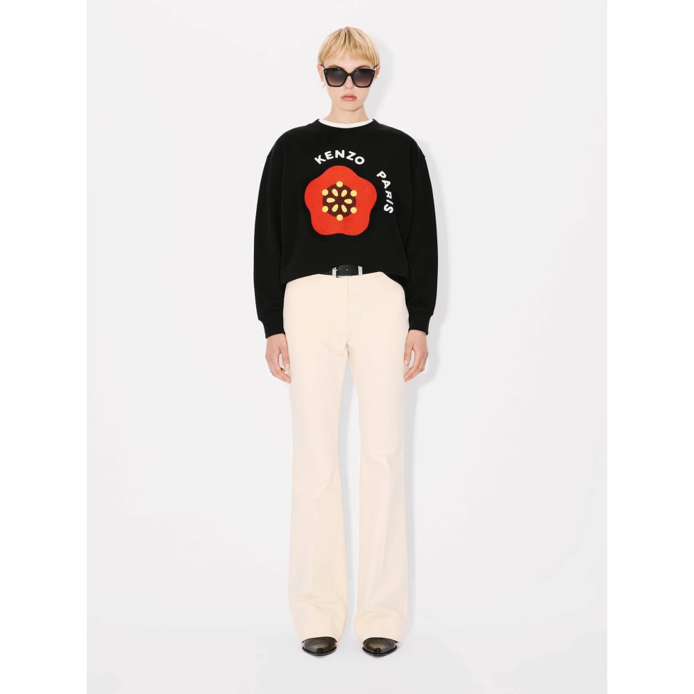 Kenzo Geborduurde Zwarte Sweater Black Dames