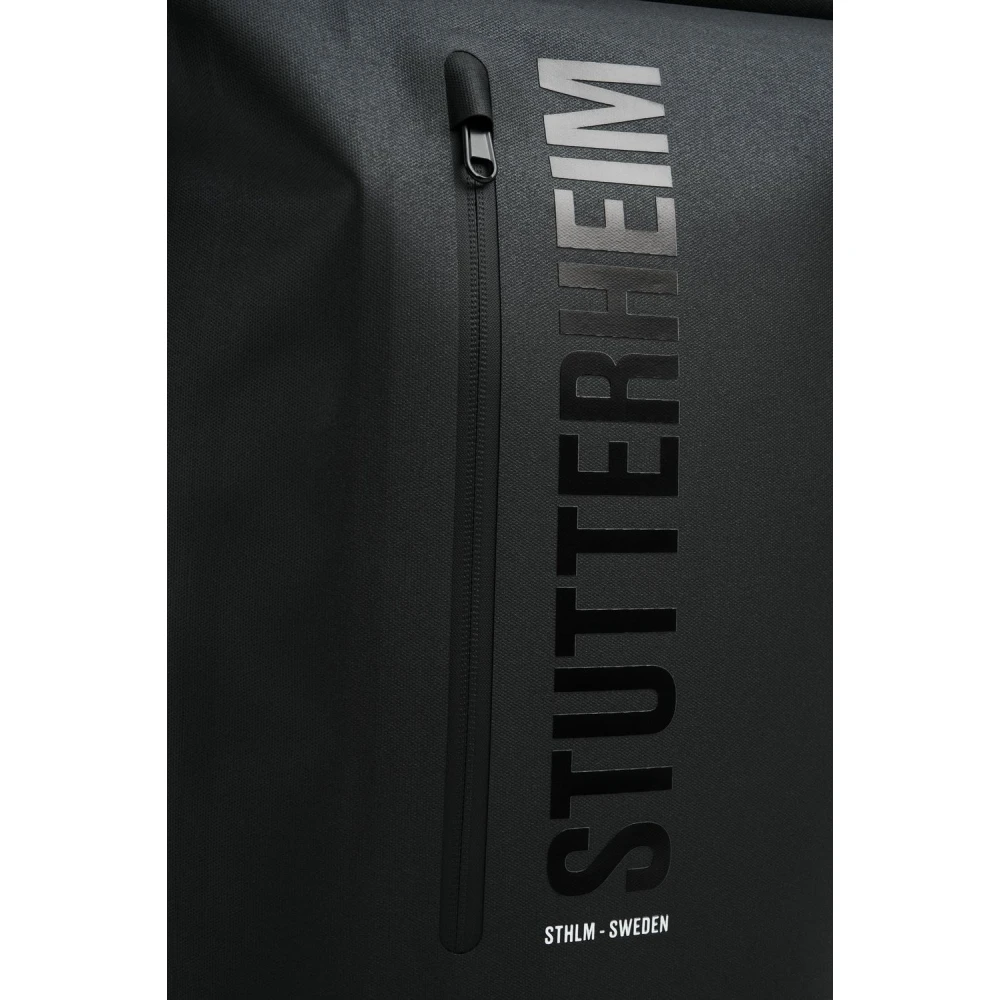 Stutterheim Waterdichte Rolltop Rugzak voor Dagelijkse Avonturen Black Unisex