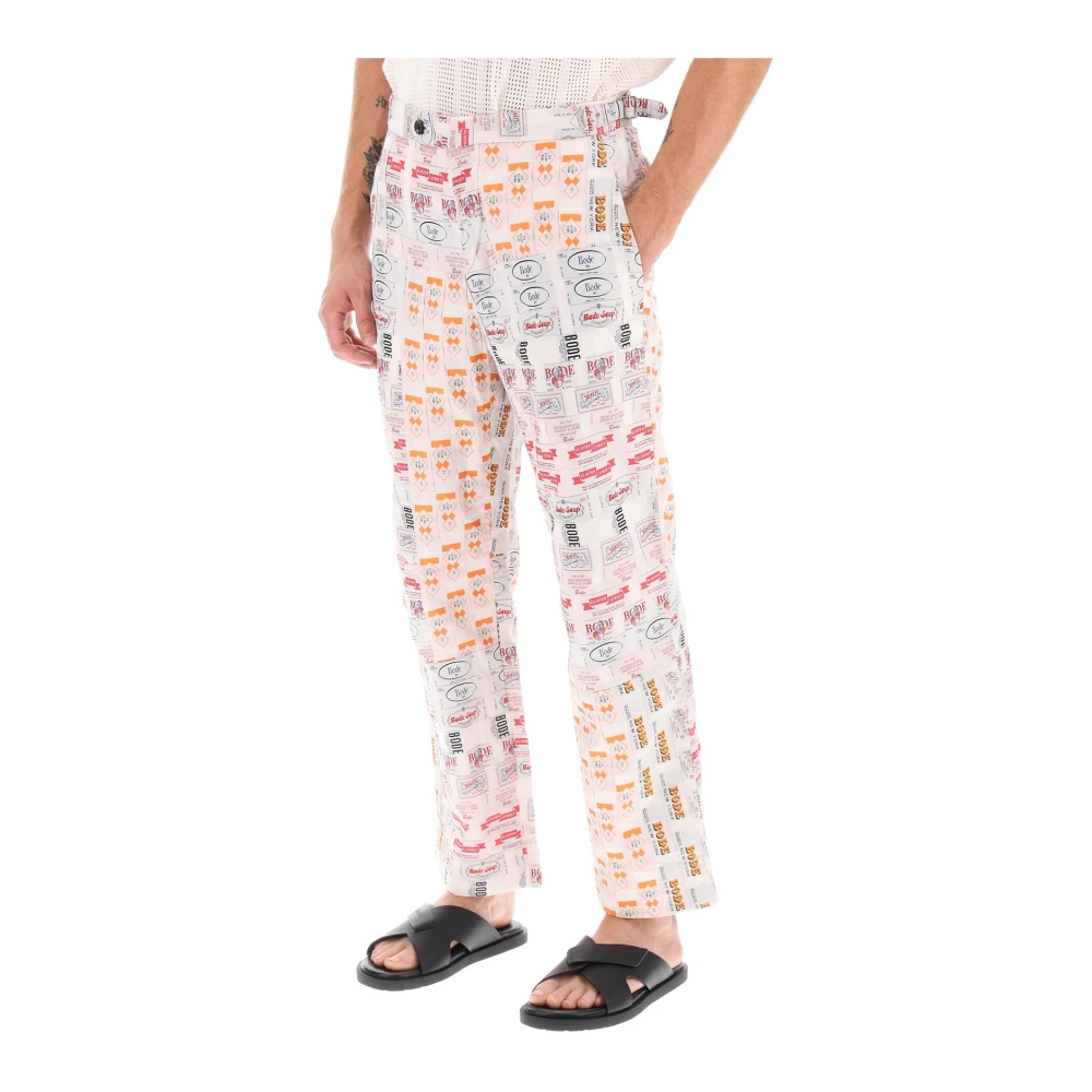 Bode Straight Trousers Multicolor Heren