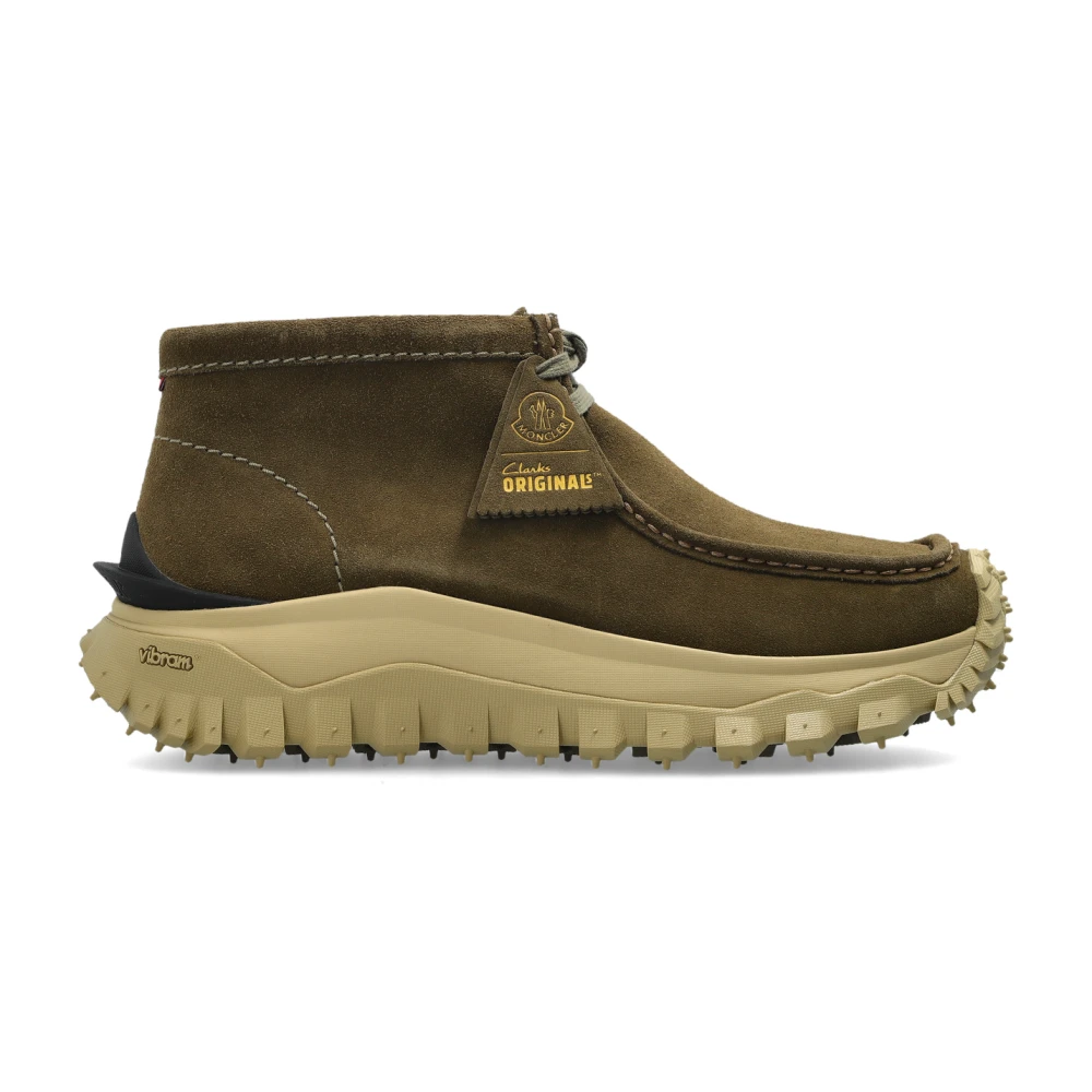 Moncler + Clarks Originals Trailgrip Wallabee Gtx Suede Boots for Men in Green, Size: 41 - Image 3