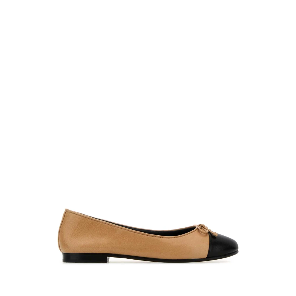 Tory Burch Women's Beige Nappa Leather Ballerinas Shoes - Ballerina Shoes - 4 Uk - Shoes