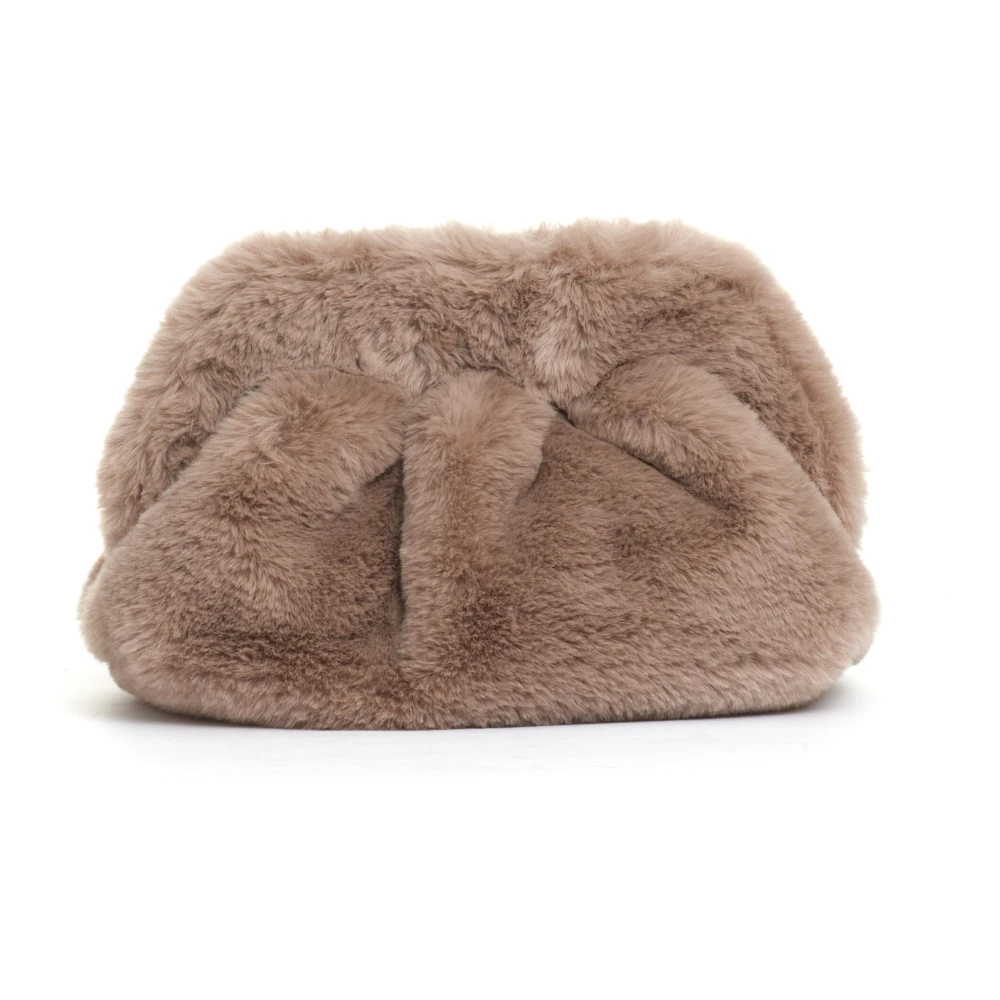 THEMOIRè Beige Ecofur Clutch Beige Dames