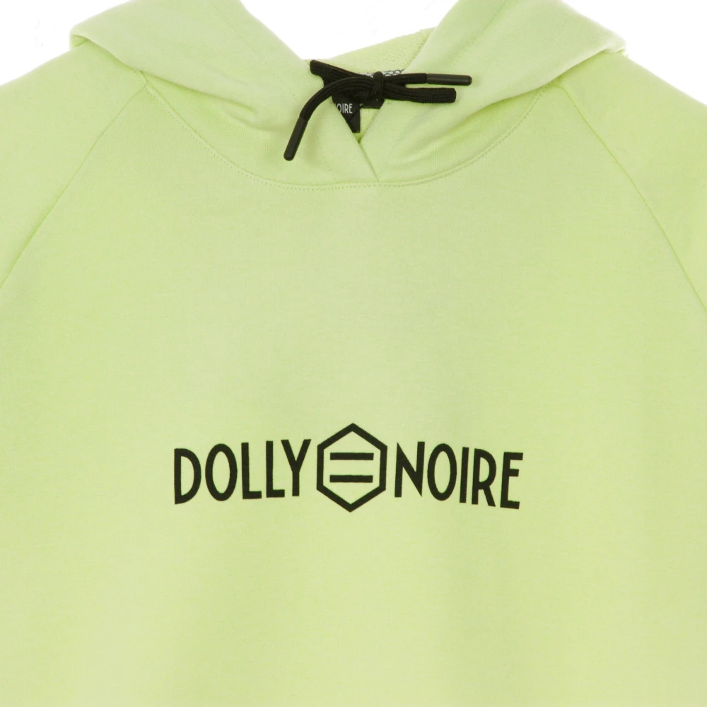 Dolly Noire Logo Hoodie Lichtgewicht Streetwear Green Heren