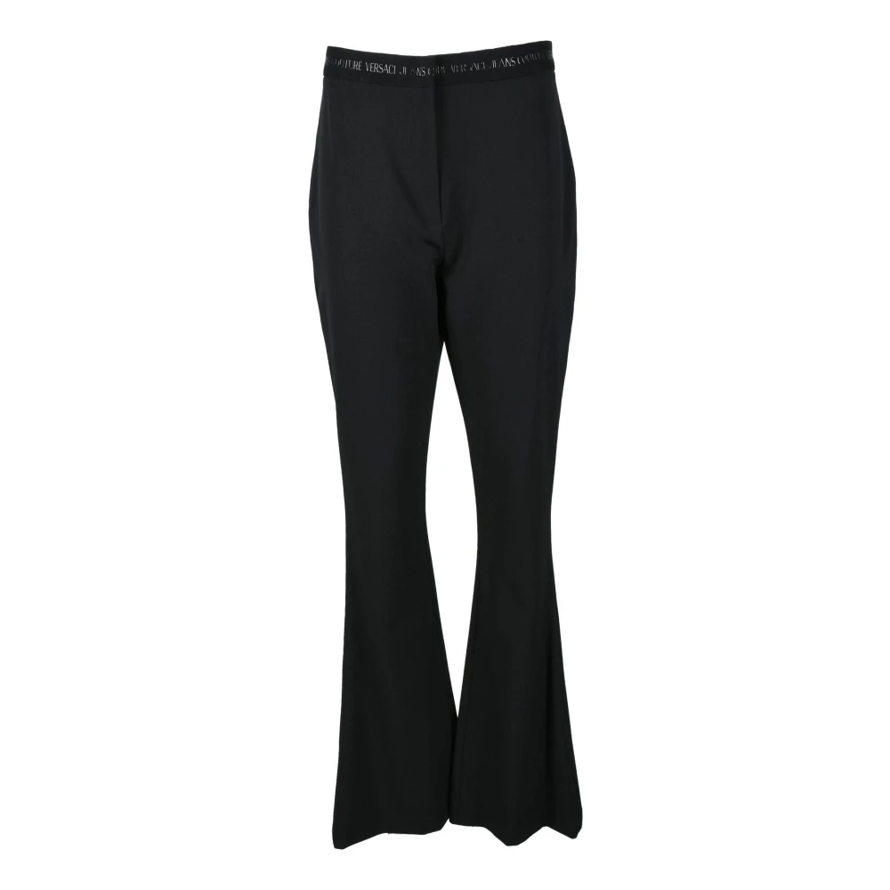 Versace Jeans Couture Elegante Polyester Elastaan Broek Black Dames