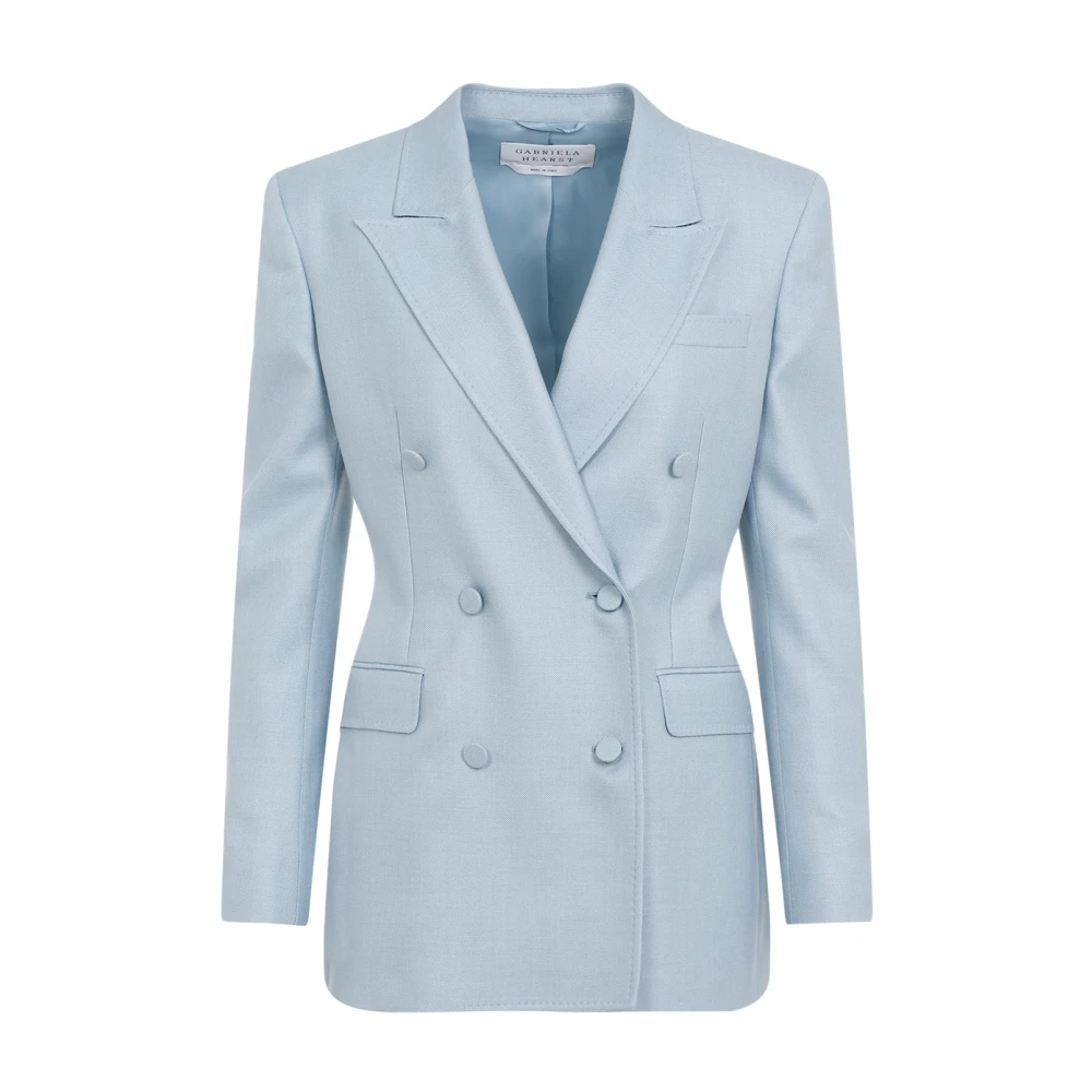 Gabriela Hearst Blauwe Zijden Blazer Aw24 Blue Dames