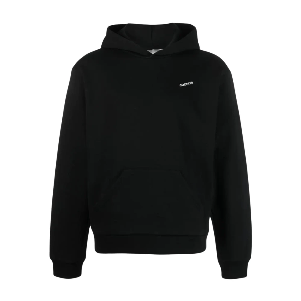 Coperni Women's Black Hoodies, Female,, Logo-Print Hoodie Medium
