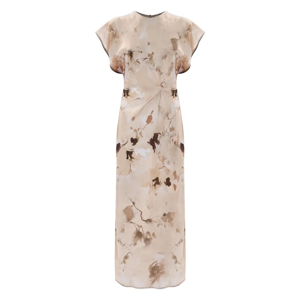 Kocca Bloemrijke midi-jurk met zachte silhouet Multicolor Dames