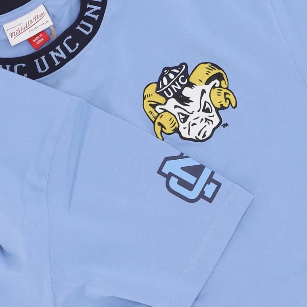 Mitchell & Ness Vintage Logo Tee North Carolina Tar Heels Blue Heren