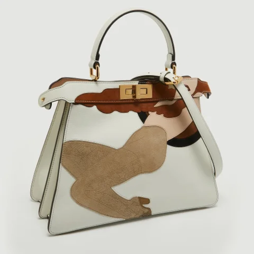 Fendi Vintage Pre-owned Suede handbags White Dames