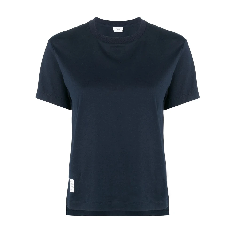Thom Browne Navy Logo Patch T-Shirt Blue Dames