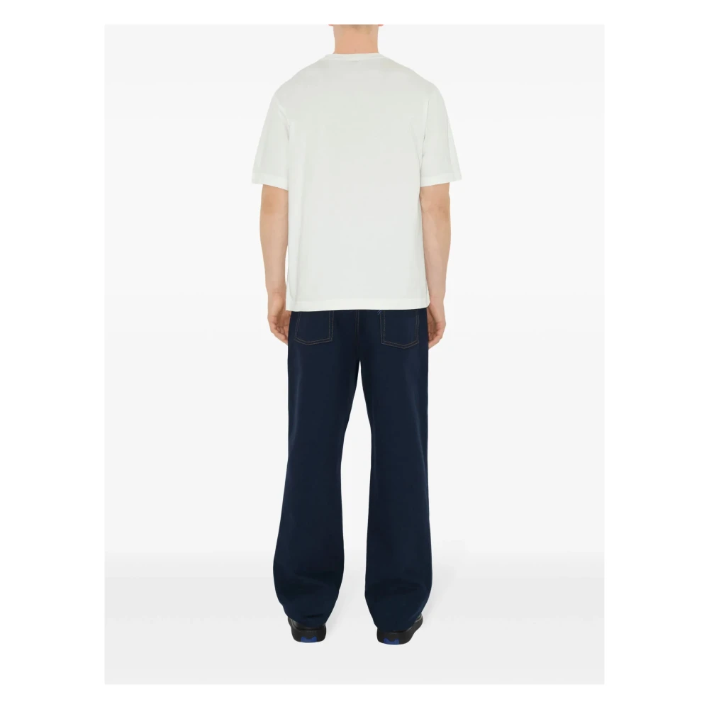 Burberry Casual Heren T-shirt in Krijt White Heren