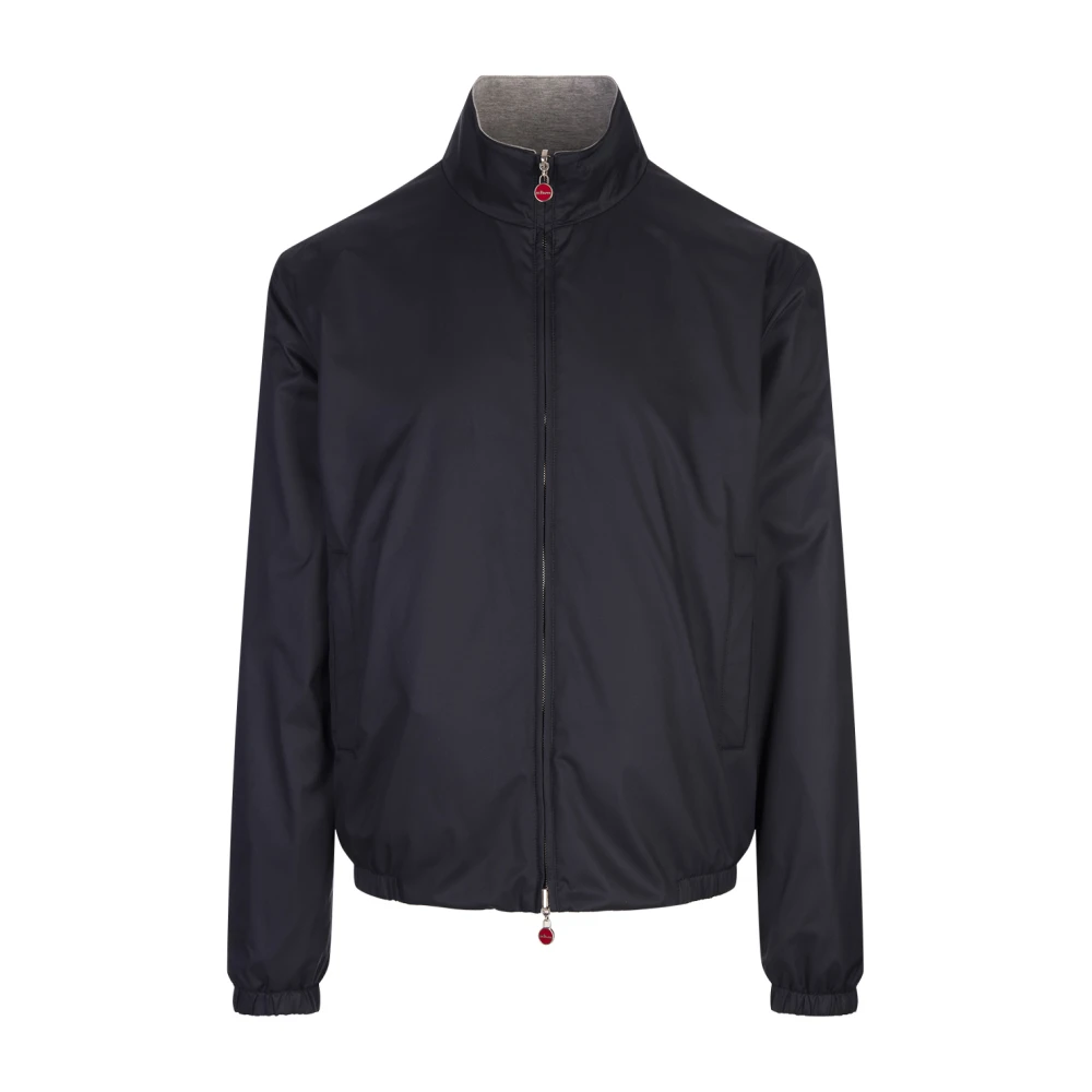 Kiton Blauw Polyester Viscose Elastaan Mode Blue Heren