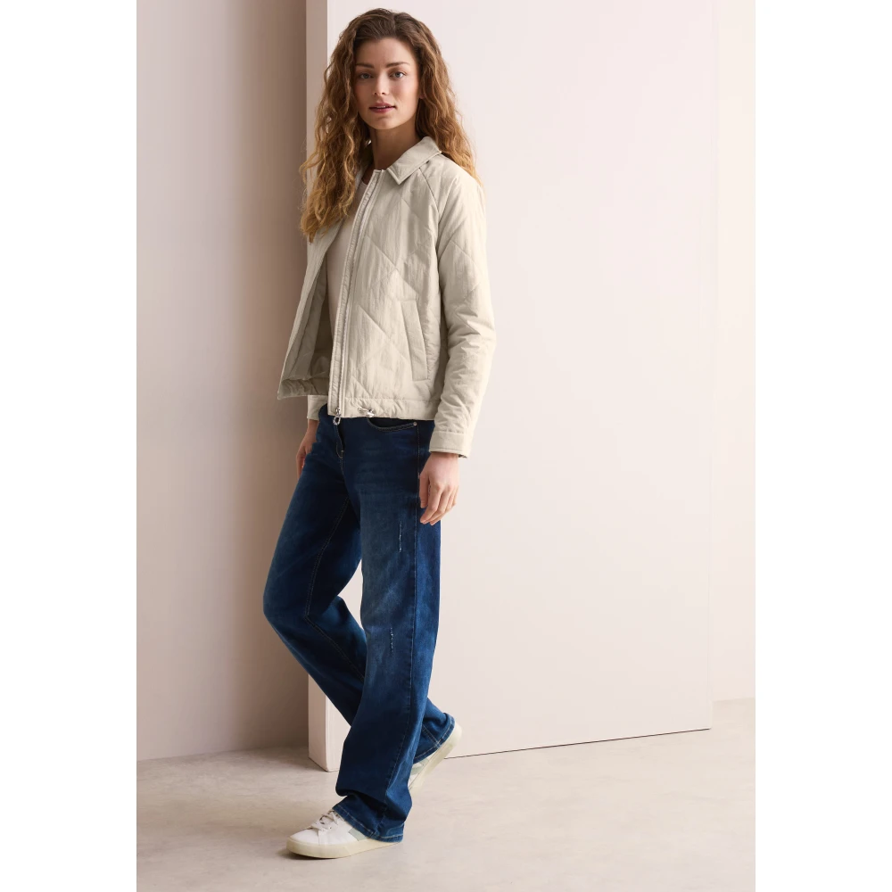 cecil Gewatteerde jas met trekkoord zoom Beige Dames