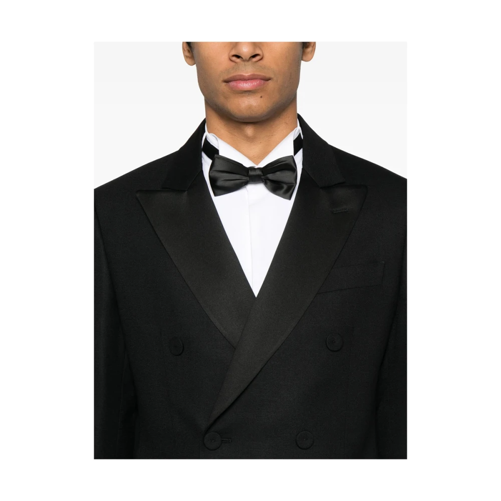 Lardini Zwart pak met verborgen voorknoop Black Heren