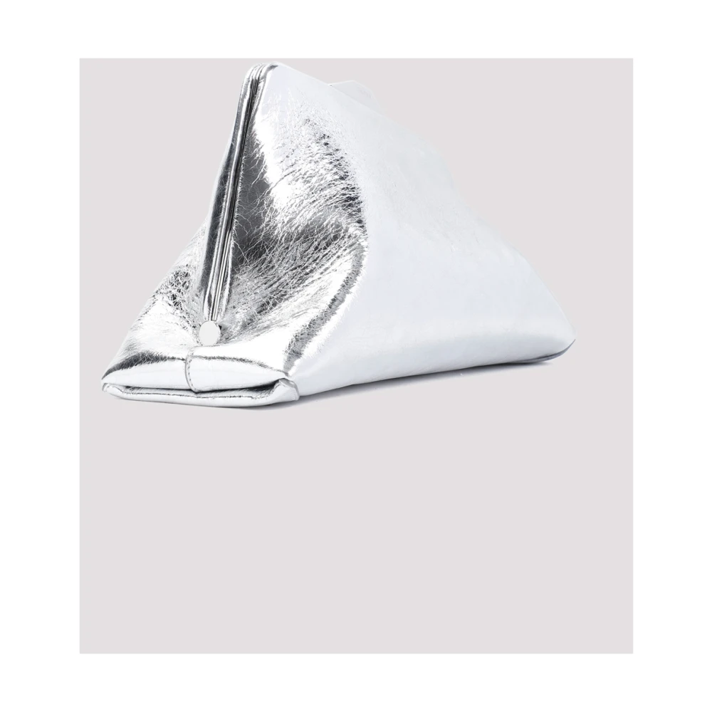 The Attico Metallic Schoudertas Gray Dames